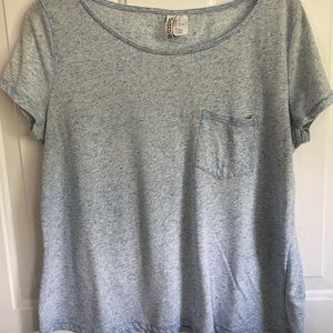 Women's Medium H&M Divided Basic Short Sleeve Blue Speckled Pocket T-Shirt